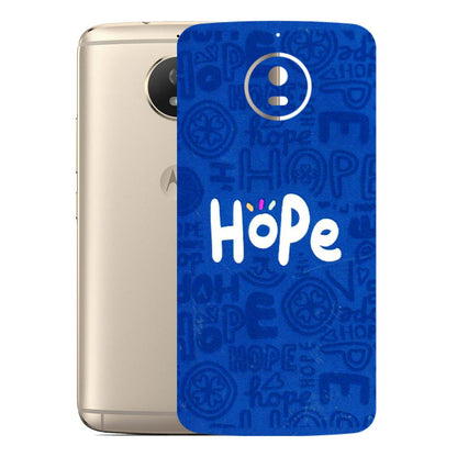 Motorola Phone Skins (All Models) - Hope Doodles Blue - 3D Embossed Finish (L-43) Motorola Moto G5S