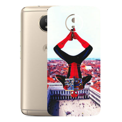Motorola Phone Skins (All Models) - Spiderman Hanging - 3D Embossed Finish (L-53) Motorola Moto G5S