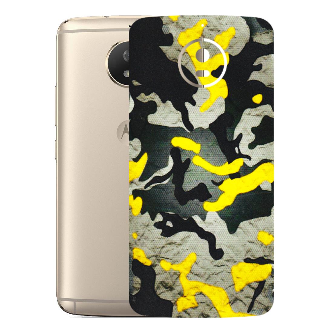 Motorola Phone Skins (All Models) - Yellow Camouflage - 3D Embossed Finish (L-61) Motorola Moto G5S
