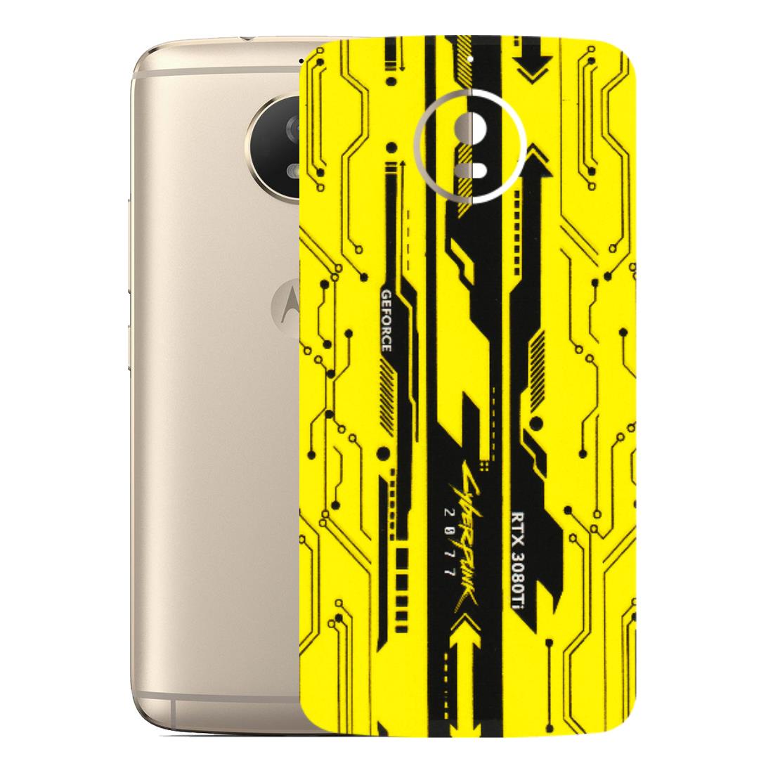 Motorola Phone Skins (All Models) - Yellow Cyberpunk - 3D Embossed Finish (L-93) Motorola Moto G5S