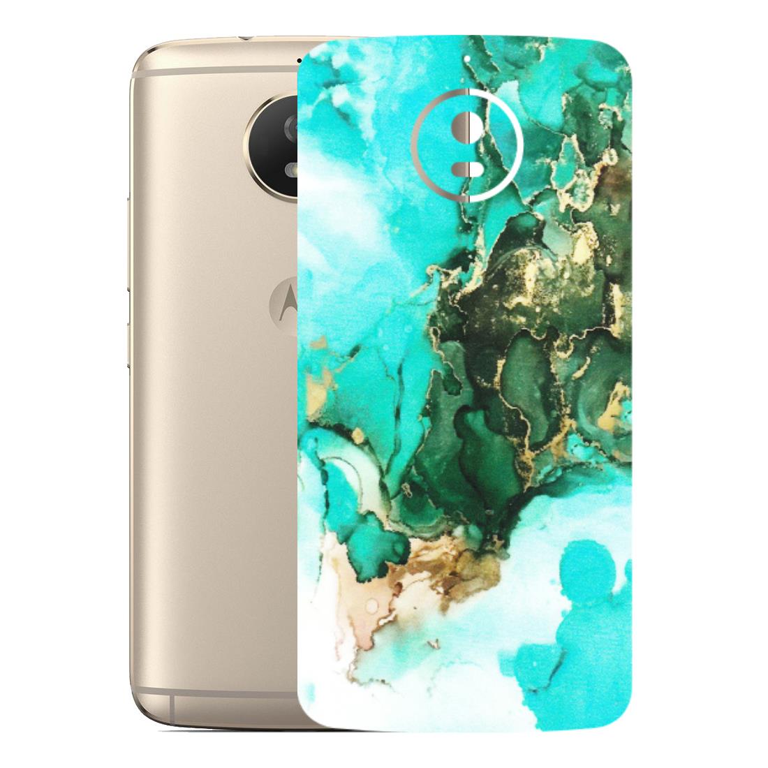 Motorola Phone Skins (All Models) - The Blue Gold Marble - Matte Finish (M-124) Motorola Moto G5S