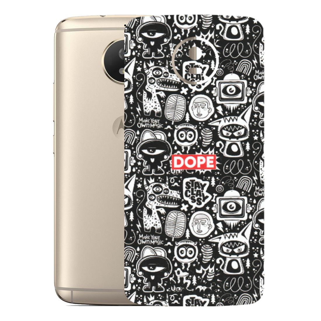 Motorola Phone Skins (All Models) - Dope Stay Classy Black Doodles - Matte Finish (M-126) Motorola Moto G5S