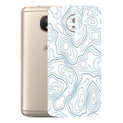 Motorola Phone Skins (All Models) - Blue And White Swirls - Matte Finish (M-139) Motorola Moto G5S