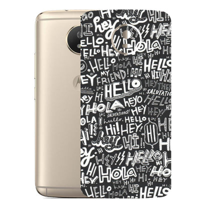 Motorola Phone Skins (All Models) - Hi Hello Doodles - Matte Finish (M-25) Motorola Moto G5S