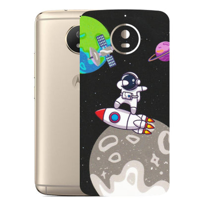Motorola Phone Skins (All Models) - Astronaut Vibing Toon Running - Matte Finish (M-39) Motorola Moto G5S