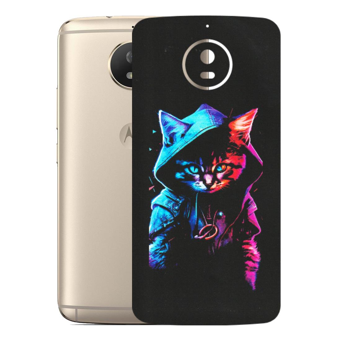 Motorola Phone Skins (All Models) - Cyberpunk Cat - Matte Finish (M-45) Motorola Moto G5S