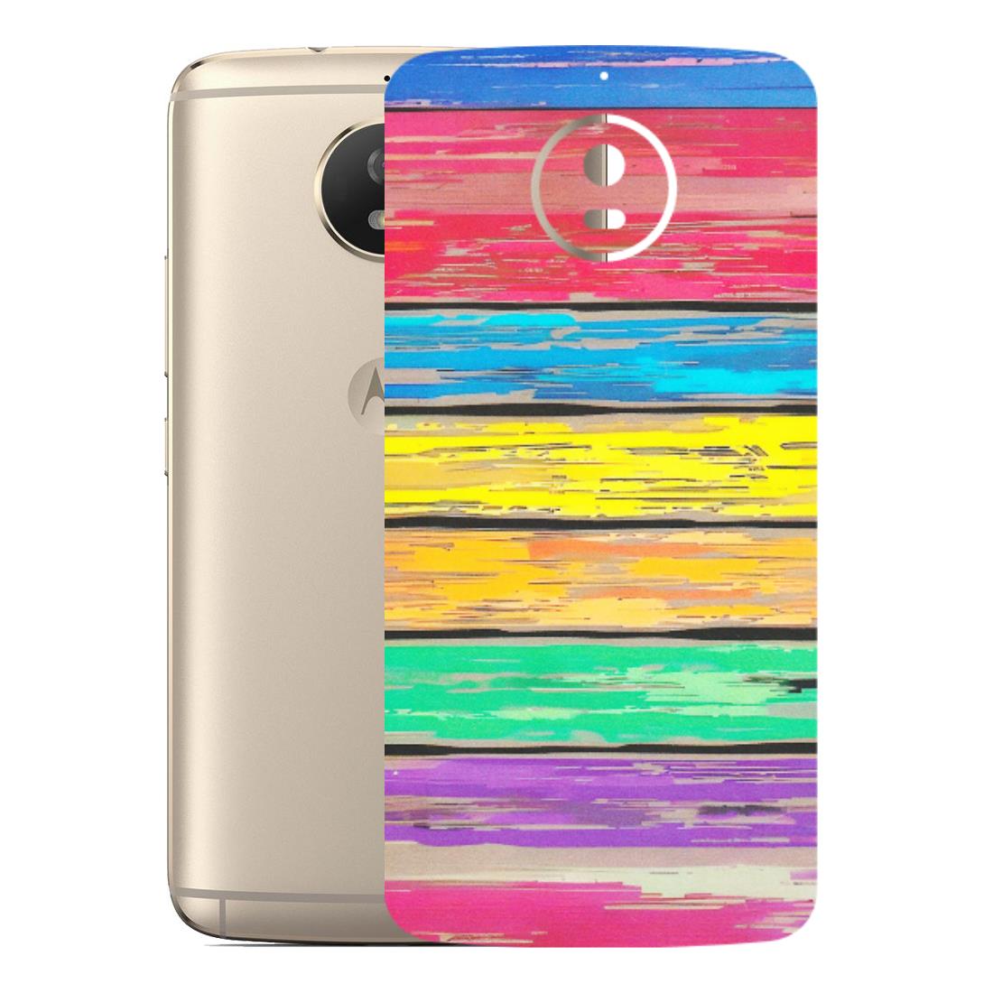 Motorola Phone Skins (All Models) - Multi Colour Wooden Wall - Matte Finish (M-96) Motorola Moto G5S