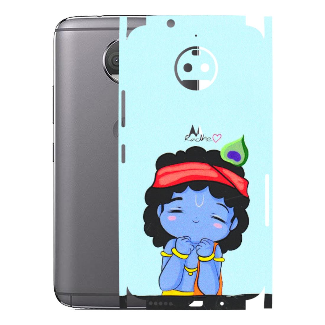 Motorola Phone Skins (All Models) - Radhe Radhe Cute Toon - 3D Embossed Finish (L-05) Motorola Moto G5S Plus