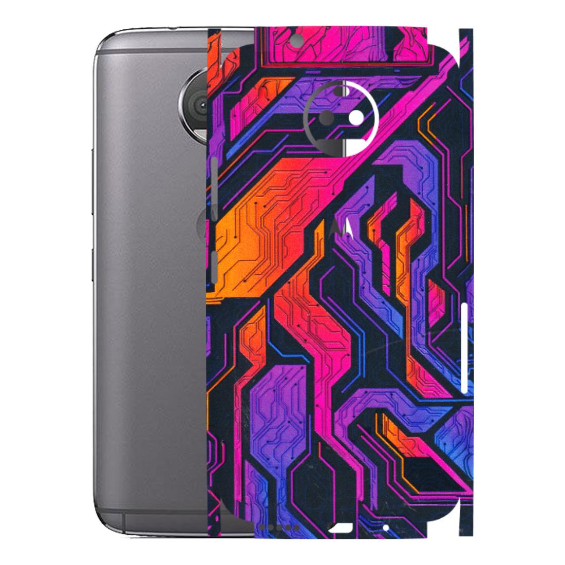 Motorola Phone Skins (All Models) - Tech Circuits Futuristic - 3D Embossed Finish (L-07) Motorola Moto G5S Plus