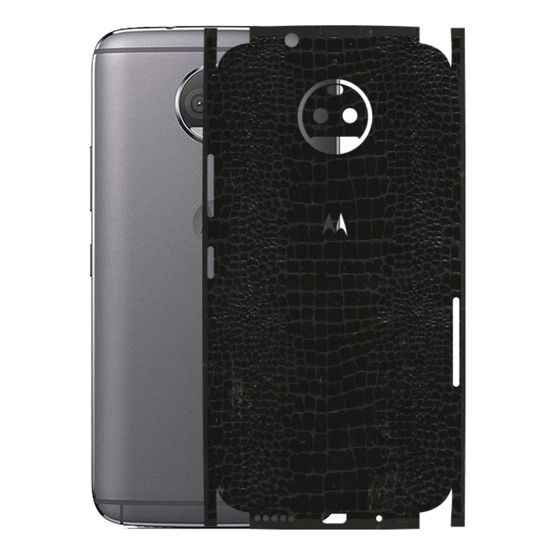 Motorola Phone Skins (All Models) - Snake Leather Black - 3D Embossed Finish (L-107) Motorola Moto G5S Plus