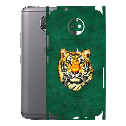 Motorola Phone Skins (All Models) - Leather Feel Tiger - 3D Embossed Finish (L-111) Motorola Moto G5S Plus