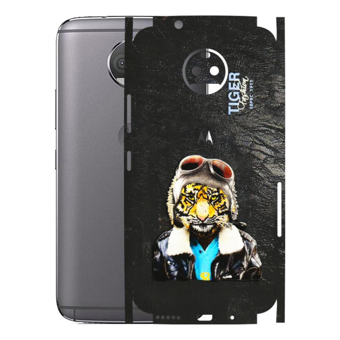 Motorola Phone Skins (All Models) - Rider Tiger - 3D Embossed Finish (L-113) Motorola Moto G5S Plus