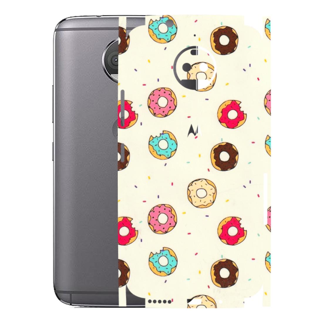 Motorola Phone Skins (All Models) - Mini Donuts Doodle Art - 3D Embossed Finish (L-122) Motorola Moto G5S Plus