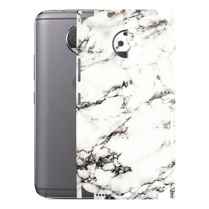 Motorola Phone Skins (All Models) - Black and White Marble Texture - 3D Embossed Finish (L-124) Motorola Moto G5S Plus