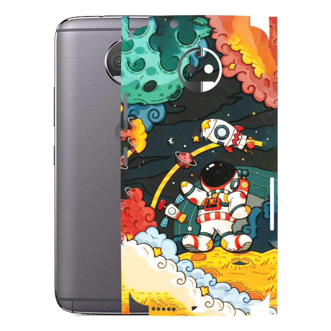 Motorola Phone Skins (All Models) - Astronauts & Spaceship - 3D Embossed Finish (L-145) Motorola Moto G5S Plus