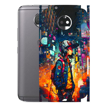 Motorola Phone Skins (All Models) - Street Anime Guy - 3D Embossed Finish (L-158) Motorola Moto G5S Plus