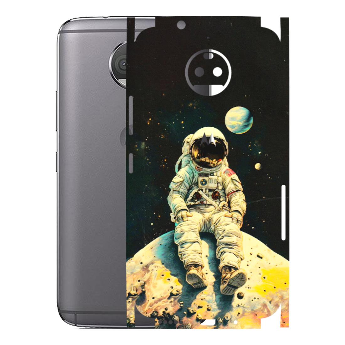 Motorola Phone Skins (All Models) - Astronaut in Space - 3D Embossed Finish (L-16) Motorola Moto G5S Plus