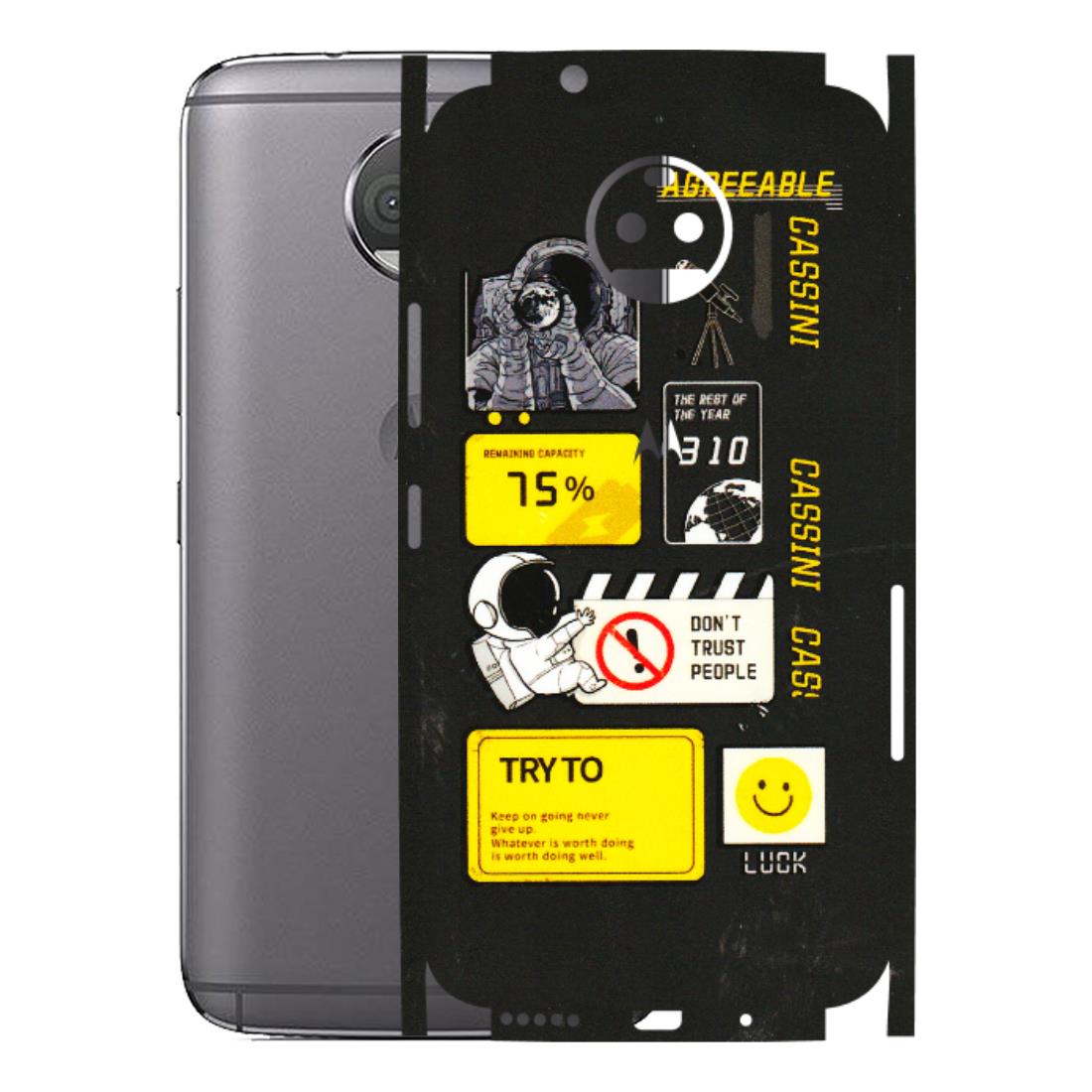 Motorola Phone Skins (All Models) - Black Cassini - 3D Embossed Finish (L-161) Motorola Moto G5S Plus