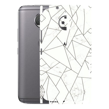 Motorola Phone Skins (All Models) - Luxury White Marble Effect - 3D Embossed Finish (L-168) Motorola Moto G5S Plus