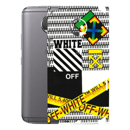 Motorola Phone Skins (All Models) - White Off Abstract - 3D Embossed Finish (L-172) Motorola Moto G5S Plus