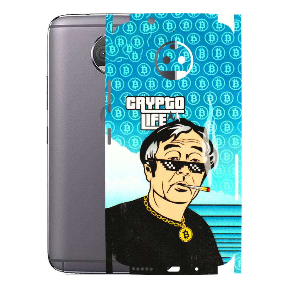 Motorola Phone Skins (All Models) - Crypto Thug Life - 3D Embossed Finish (L-179) Motorola Moto G5S Plus