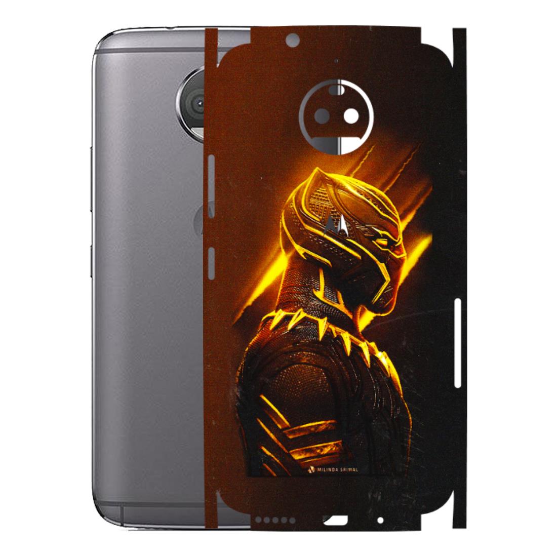 Motorola Phone Skins (All Models) - Gold Black Panther - 3D Embossed Finish (L-181) Motorola Moto G5S Plus