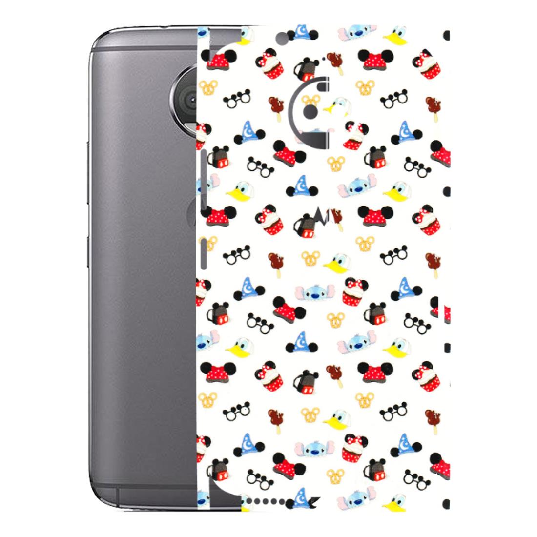 Motorola Phone Skins (All Models) - Minnie Mouse & Donald Doodles s - 3D Embossed Finish (L-194) Motorola Moto G5S Plus