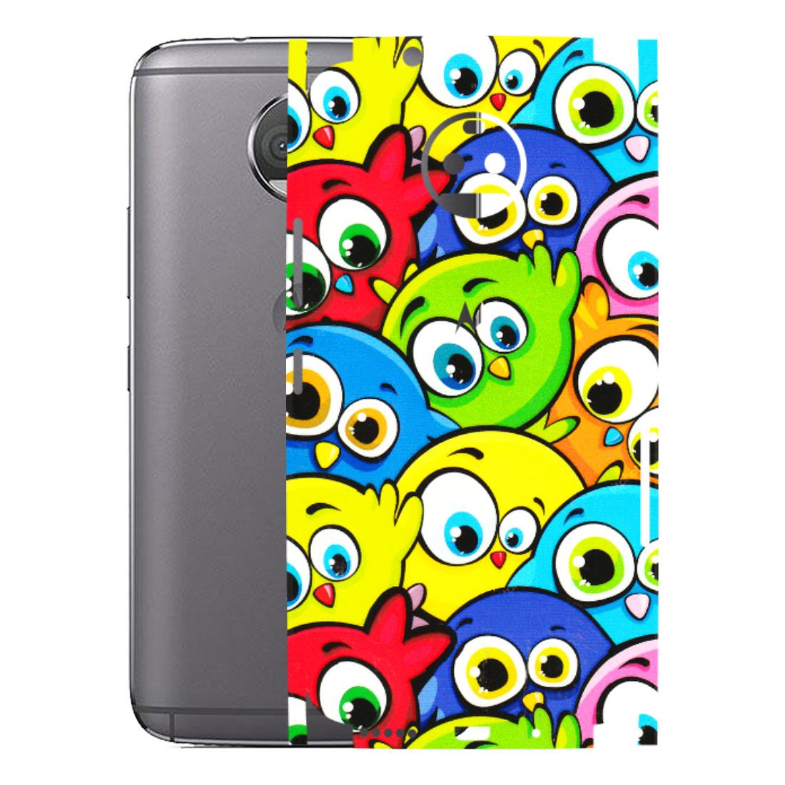 Motorola Phone Skins (All Models) - Cute Fluffy Birds - 3D Embossed Finish (L-213) Motorola Moto G5S Plus