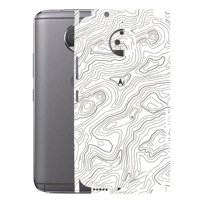 Motorola Phone Skins (All Models) - White Black Swirls - 3D Embossed Finish (L-219) Motorola Moto G5S Plus