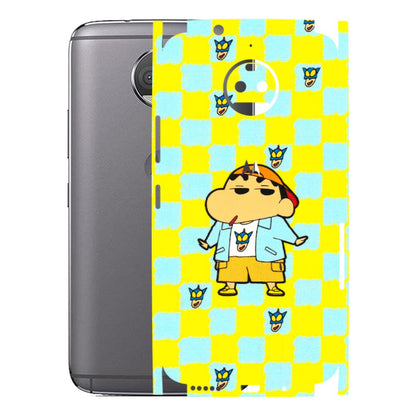 Motorola Phone Skins (All Models) - Yellow Blue Shinchan Cute - 3D Embossed Finish (L-221) Motorola Moto G5S Plus