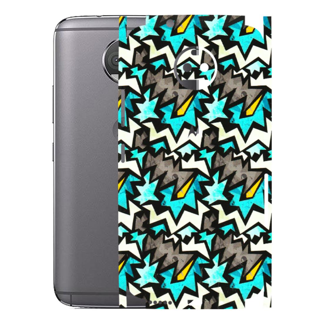 Motorola Phone Skins (All Models) - Funky Zig Zag - 3D Embossed Finish (L-223) Motorola Moto G5S Plus