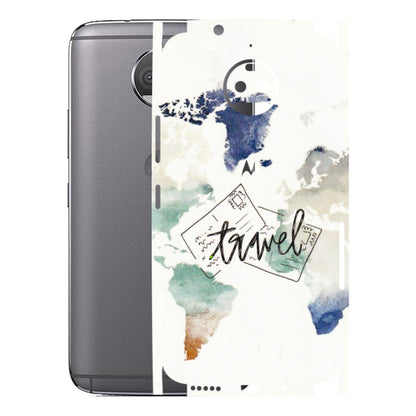 Motorola Phone Skins (All Models) - Travel The World - 3D Embossed Finish (L-232) Motorola Moto G5S Plus