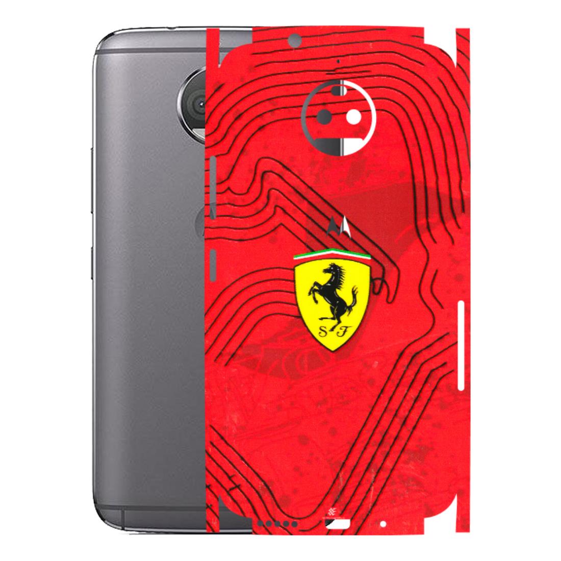 Motorola Phone Skins (All Models) - Red Ferrari Logo Stylish - 3D Embossed Finish (L-238) Motorola Moto G5S Plus