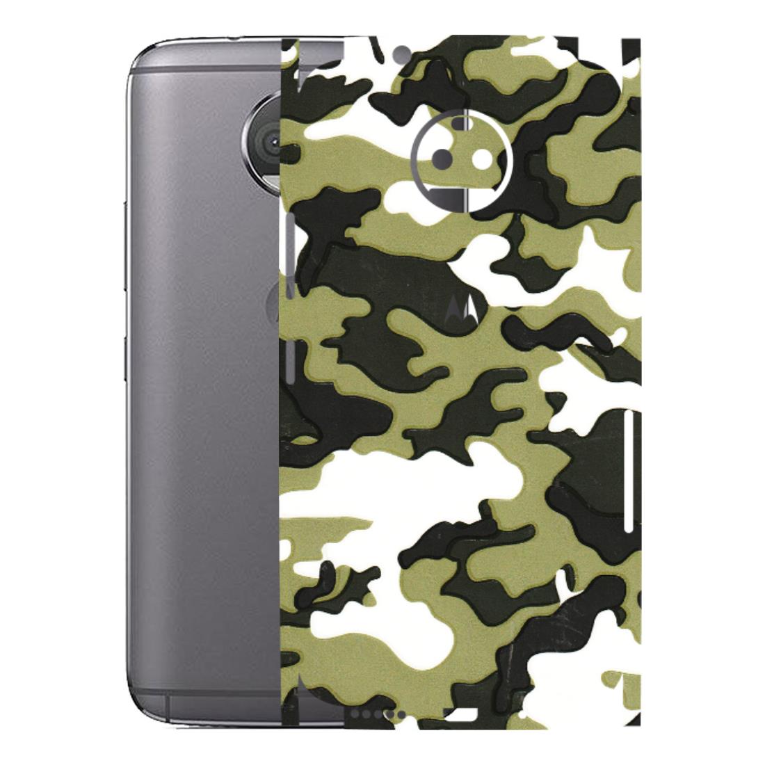 Motorola Phone Skins (All Models) - Camouflages White And Green - 3D Embossed Finish (L-243) Motorola Moto G5S Plus