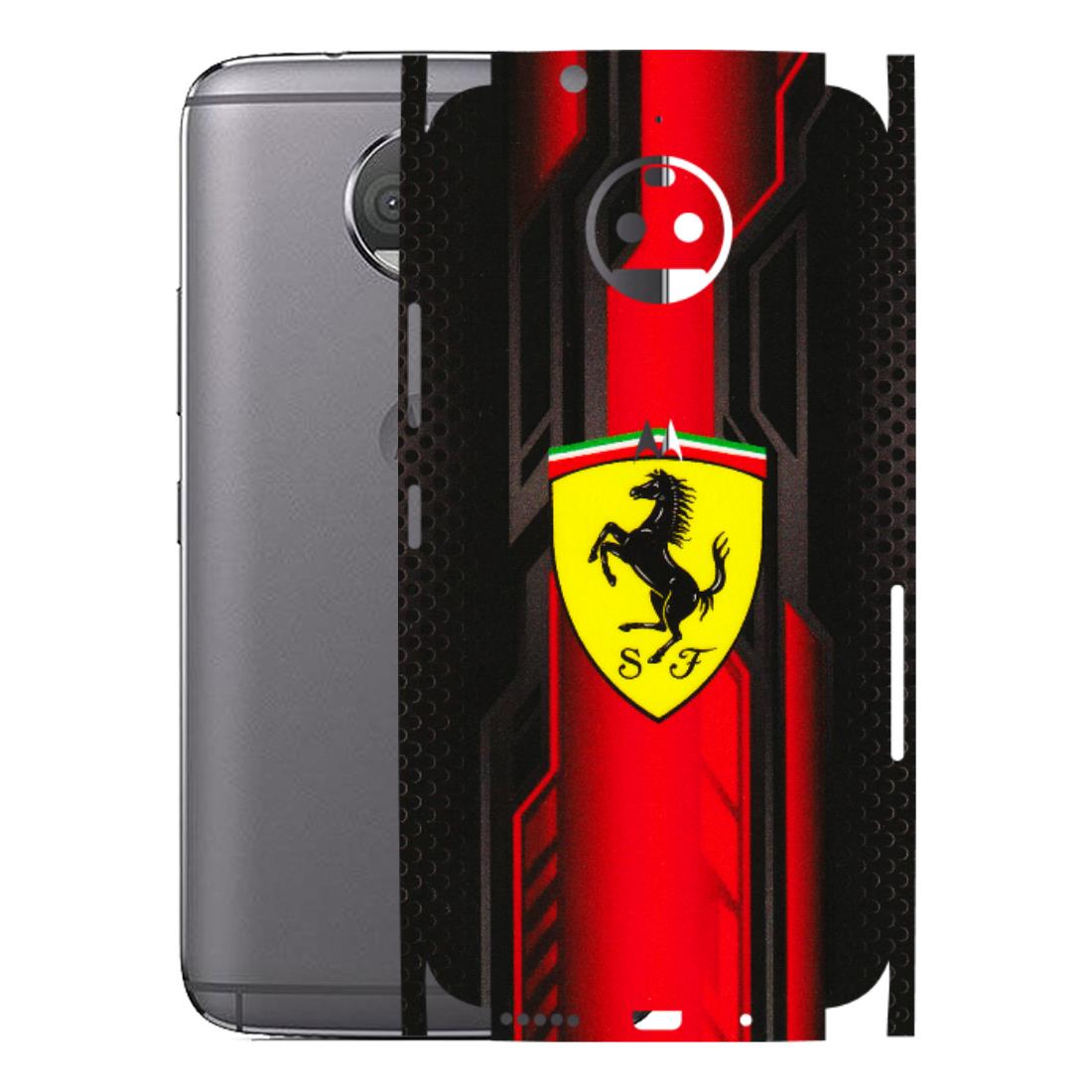Motorola Phone Skins (All Models) - Black Ferrari Logo - 3D Embossed Finish (L-253) Motorola Moto G5S Plus