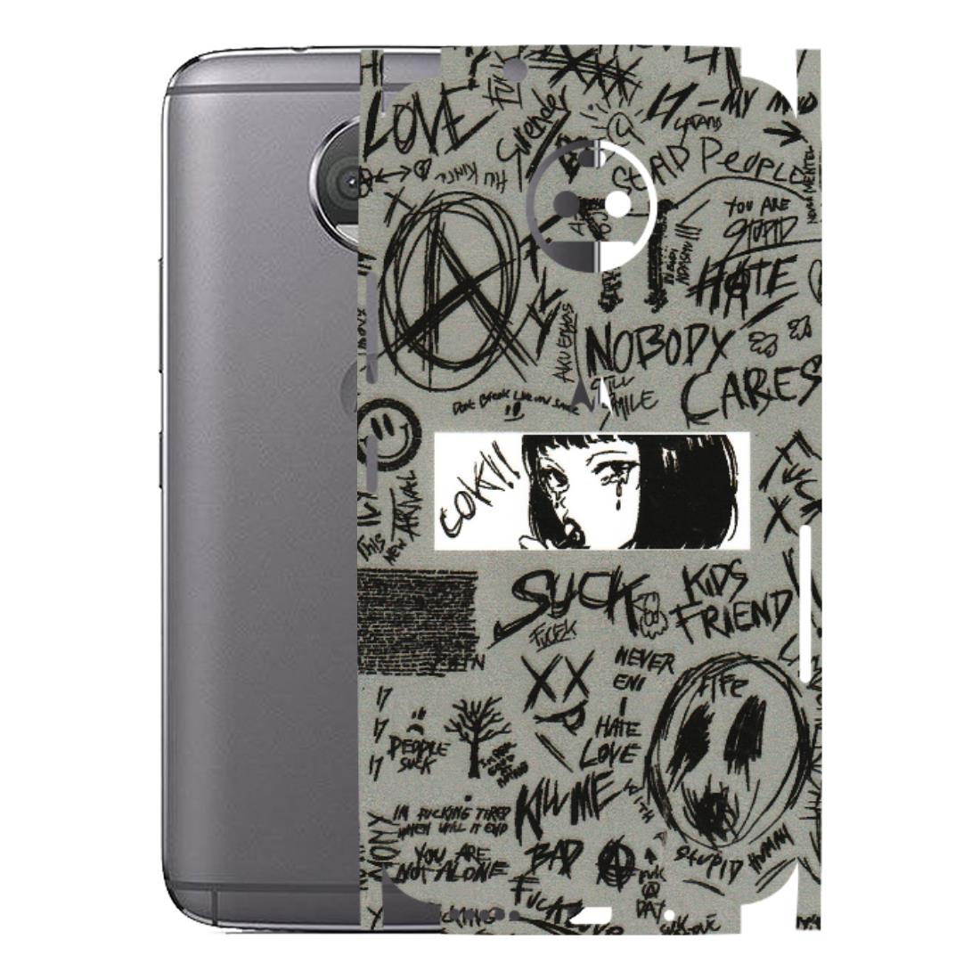 Motorola Phone Skins (All Models) - Never Have Love Anime - 3D Embossed Finish (L-260) Motorola Moto G5S Plus