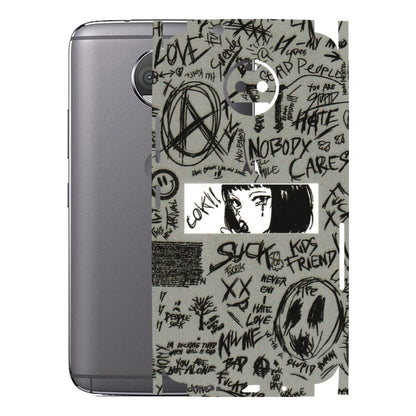 Motorola Phone Skins (All Models) - Never Have Love Anime - 3D Embossed Finish (L-260) Motorola Moto G5S Plus