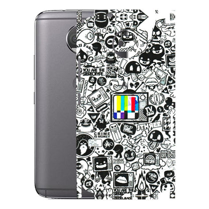 Motorola Phone Skins (All Models) - Doodles Positive Art - 3D Embossed Finish (L-263) Motorola Moto G5S Plus