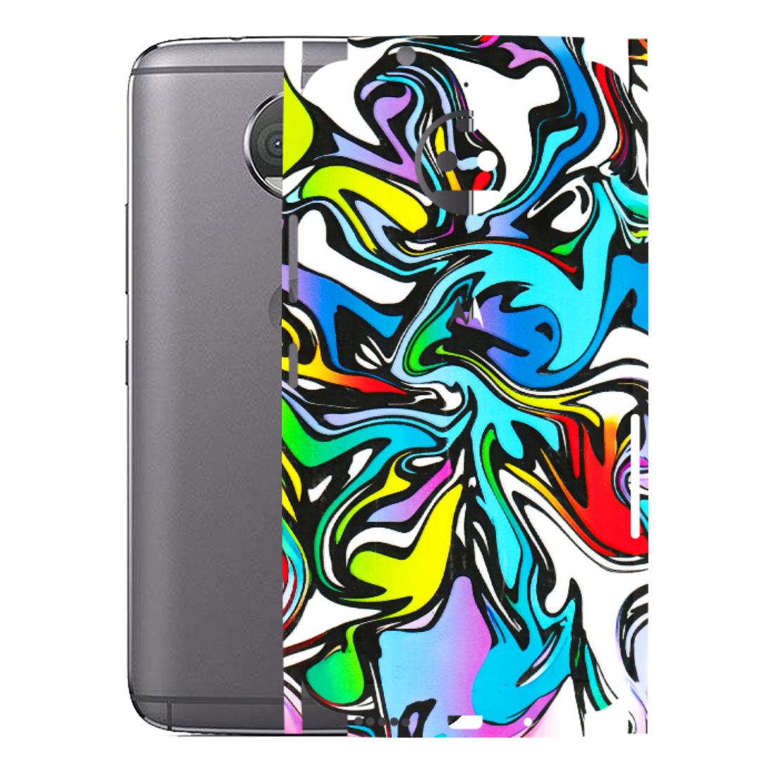Motorola Phone Skins (All Models) - Abstract Colour Paints - 3D Embossed Finish (L-271) Motorola Moto G5S Plus