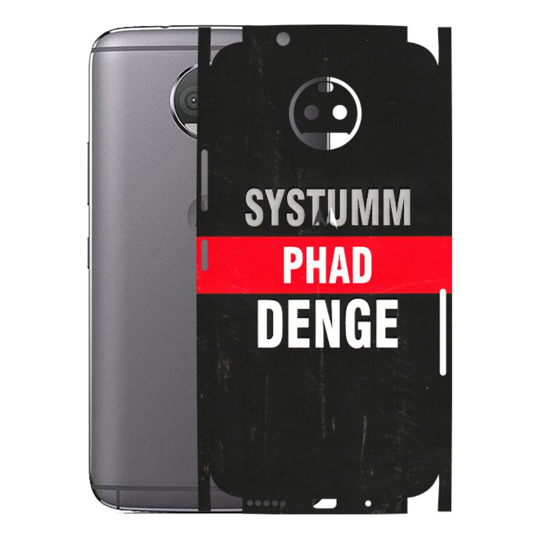 Motorola Phone Skins (All Models) - Systumm Phad Denge - 3D Embossed Finish (L-278) Motorola Moto G5S Plus
