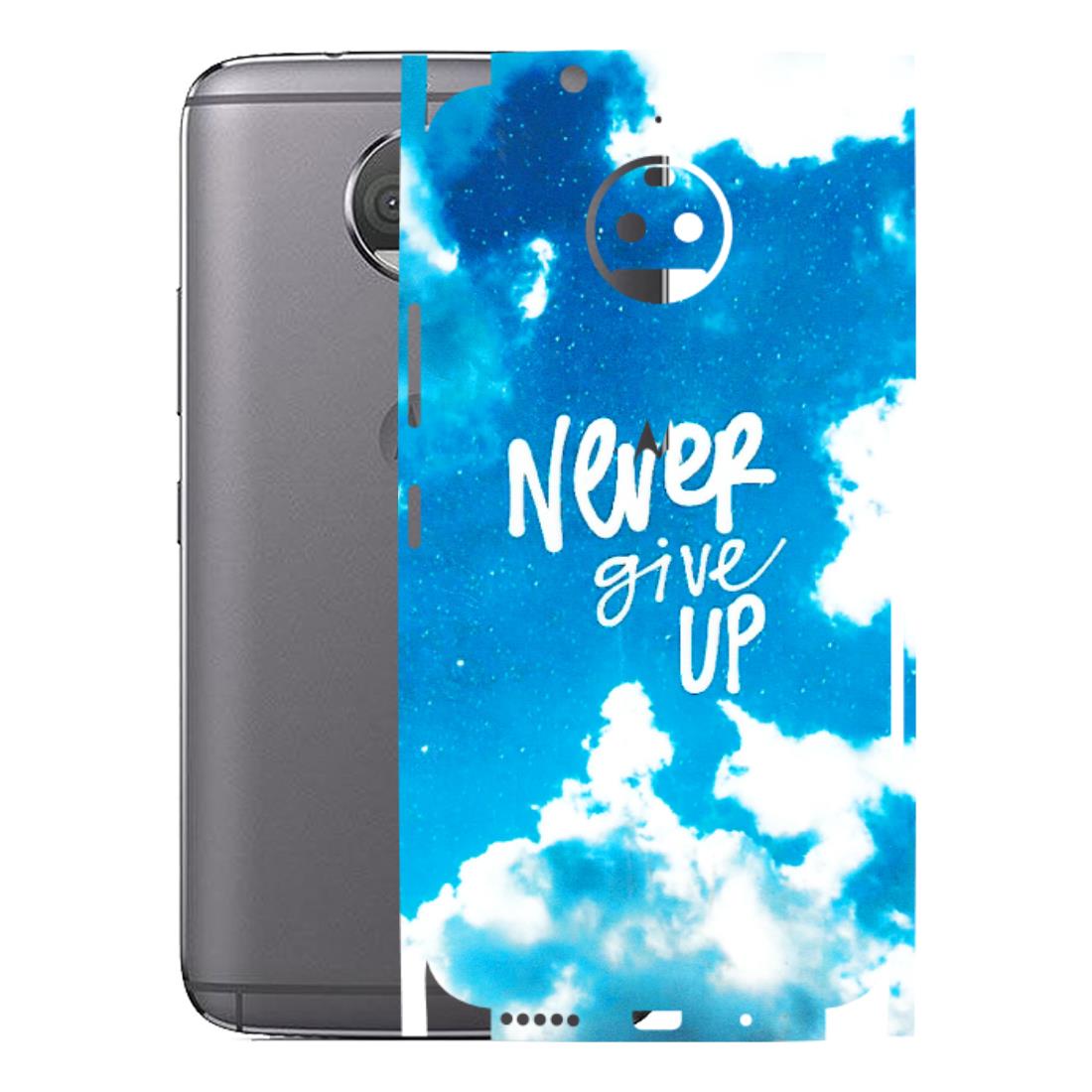 Motorola Phone Skins (All Models) - Never Give Up - 3D Embossed Finish (L-279) Motorola Moto G5S Plus