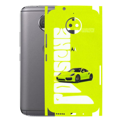 Motorola Phone Skins (All Models) - Lime Green Porche - 3D Embossed Finish (L-30) Motorola Moto G5S Plus