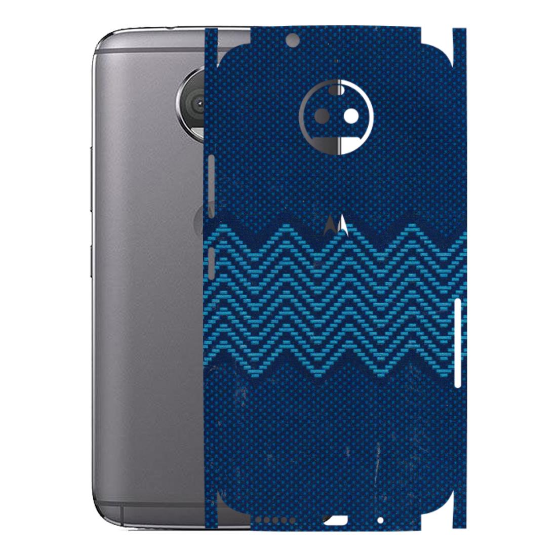 Motorola Phone Skins (All Models) - Blue Sober Waves - 3D Embossed Finish (L-306) Motorola Moto G5S Plus