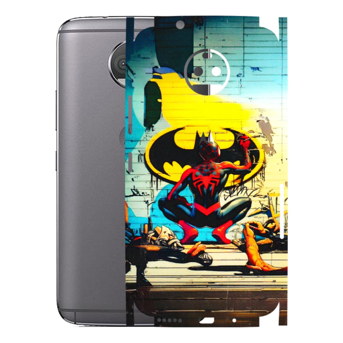 Motorola Phone Skins (All Models) - New Spiderman Bat Logo - 3D Embossed Finish (L-309) Motorola Moto G5S Plus