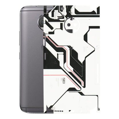 Motorola Phone Skins (All Models) - White Techy Logo - 3D Embossed Finish (L-312) Motorola Moto G5S Plus