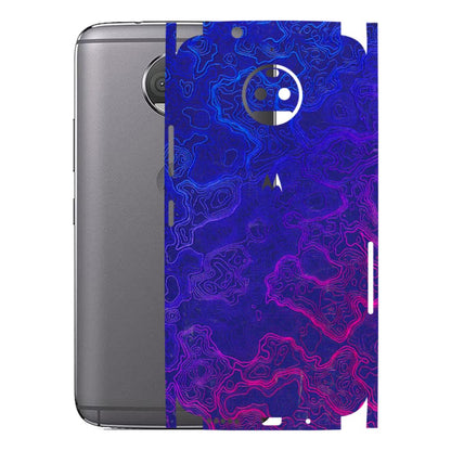 Motorola Phone Skins (All Models) - Purple Ripples Swirl - 3D Embossed Finish (L-314) Motorola Moto G5S Plus
