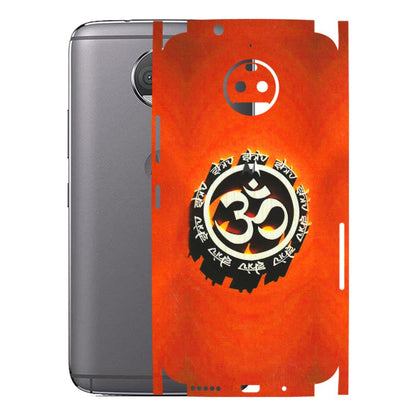 Motorola Phone Skins (All Models) - Aum Shiv Orange - 3D Embossed Finish (L-32) Motorola Moto G5S Plus