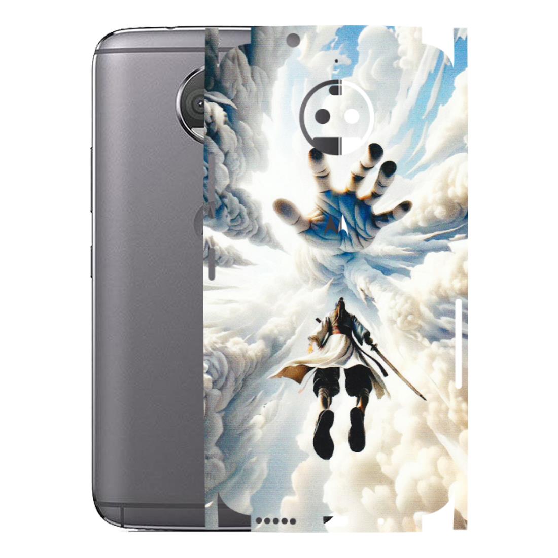 Motorola Phone Skins (All Models) - Big Hand With Monkey King - 3D Embossed Finish (L-323) Motorola Moto G5S Plus