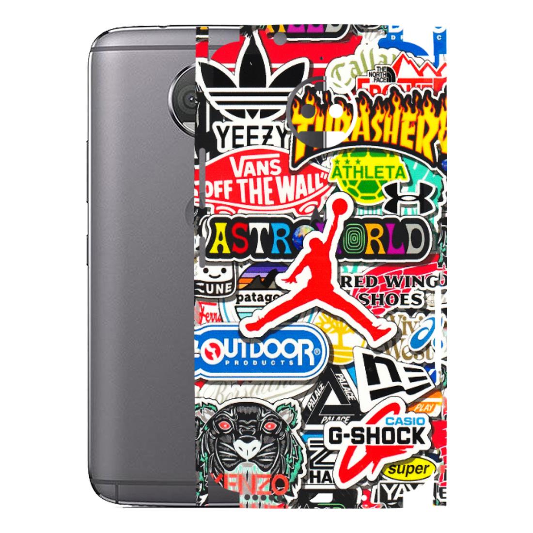 Motorola Phone Skins (All Models) - Multi Brands Sticker Graffiti - 3D Embossed Finish (L-37) Motorola Moto G5S Plus