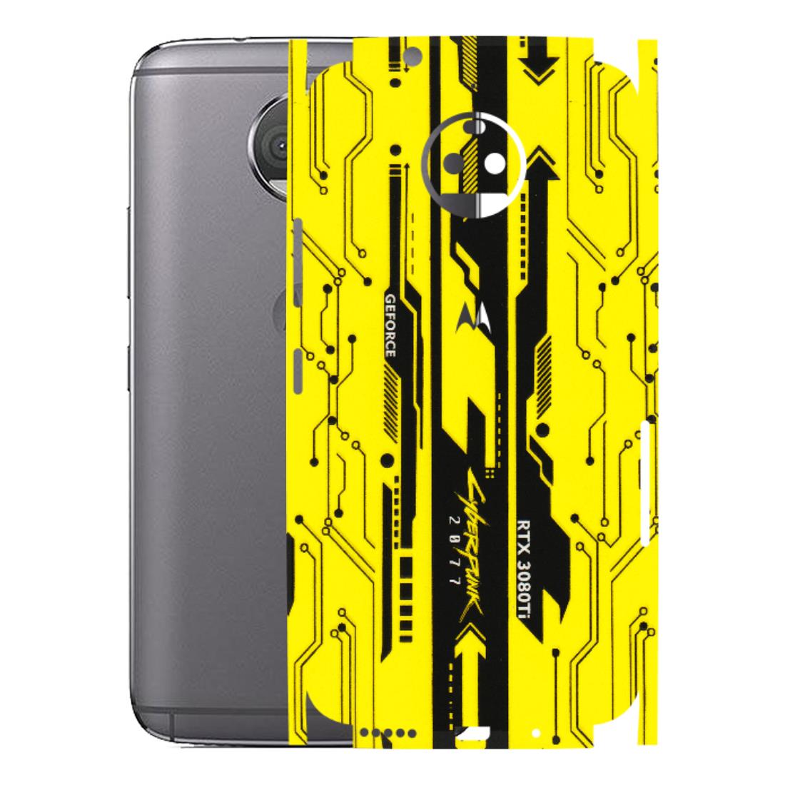 Motorola Phone Skins (All Models) - Yellow Cyberpunk - 3D Embossed Finish (L-93) Motorola Moto G5S Plus